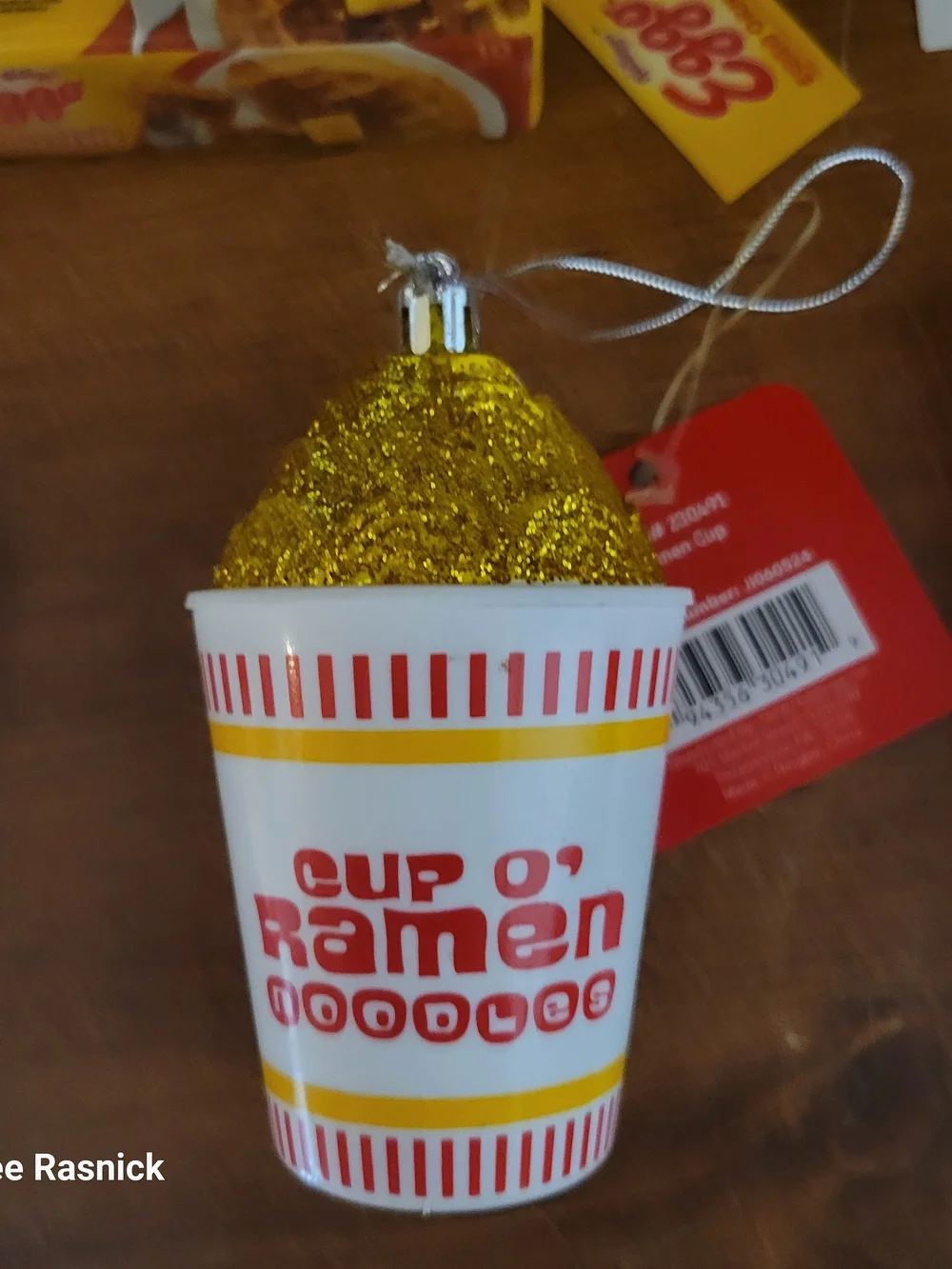 Set Of 4 Christmas Ornaments Beetlejuice, Meangirls, Eggo Waffles, And Ramen Cup